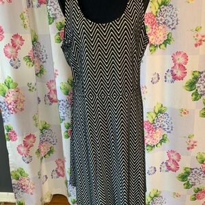 Mossimo Supply Co. Black and White Chevron Maxi Dress